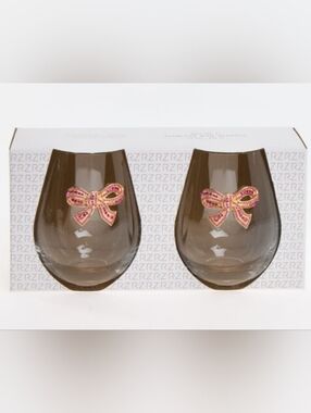 Rachel Zoe Stemless Wine Glasses, NIB